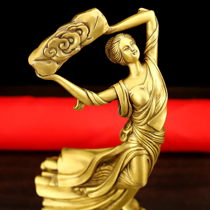 Copper Bodhisattva Nuwa Protection Statue 11x8x27cm - Image 5