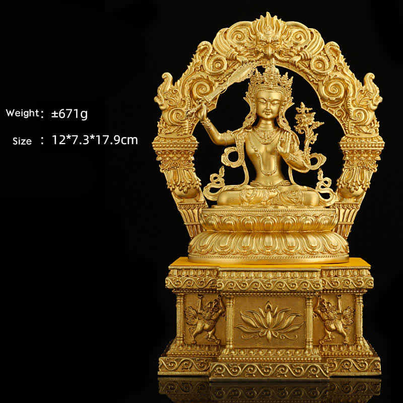 Copper Buddha Statue | Shakyamuni Amitabha Medicine Buddha Figurine - Image 12