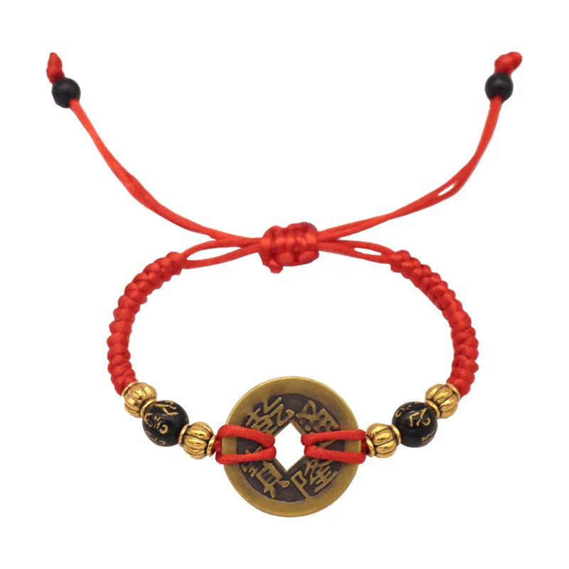 Copper Coin Red String Bracelet for Protection & Wealth - Image 10