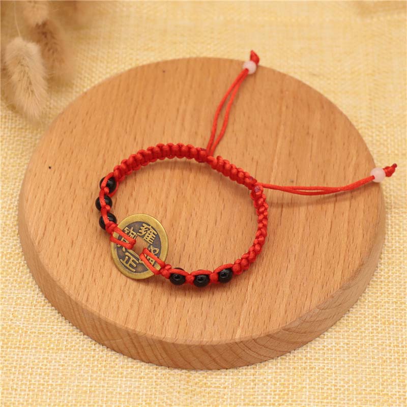 Copper Coin Red String Bracelet for Protection & Wealth - Image 5