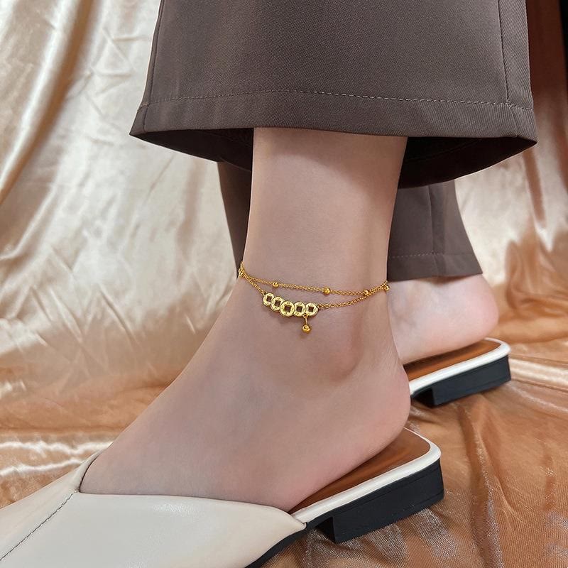 Copper Coins Spiritual Titanium Steel Anklet for Wealth - Image 5