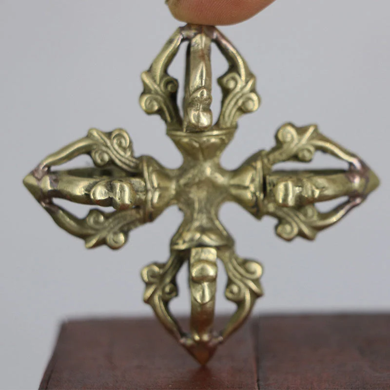 6.7cm Copper Double Dorje Vajra Spiritual Strength Ritual
