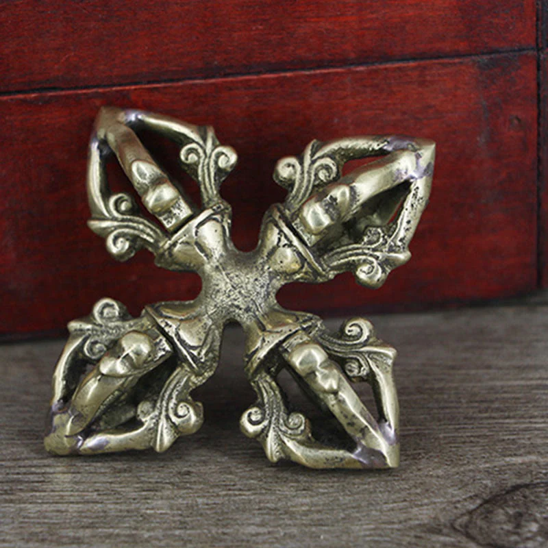 6.7cm Copper Double Dorje Vajra Spiritual Strength Ritual - Image 10