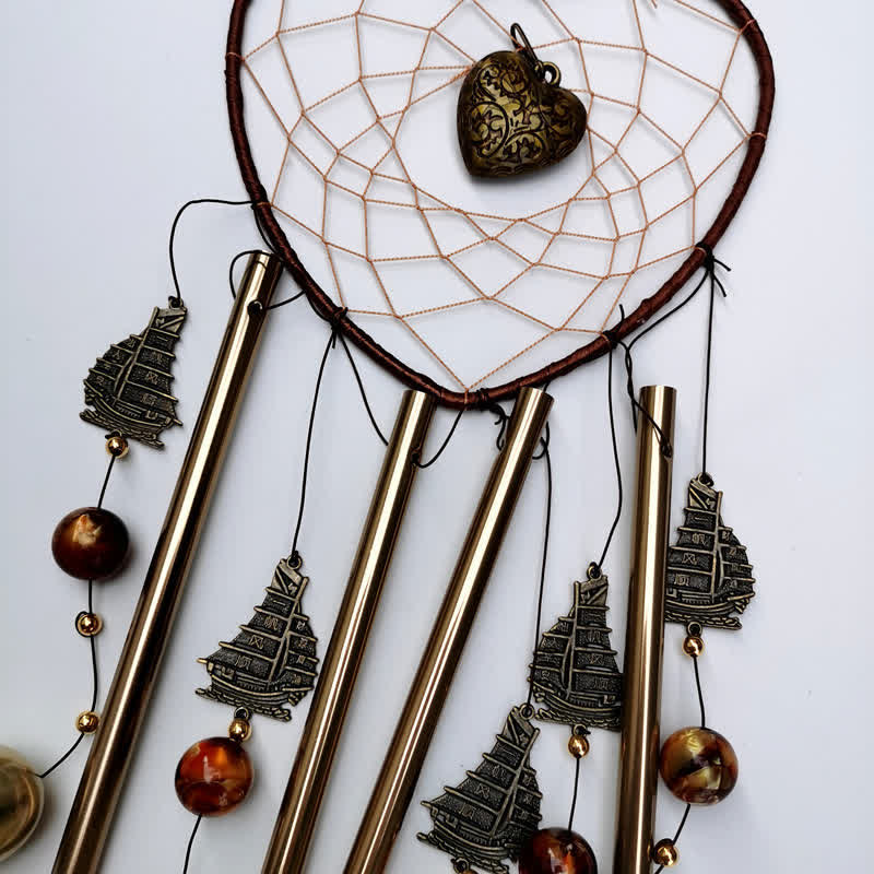 Copper Dream Catcher Wall Hanging | Elephant Chimes for Healing - Image 6