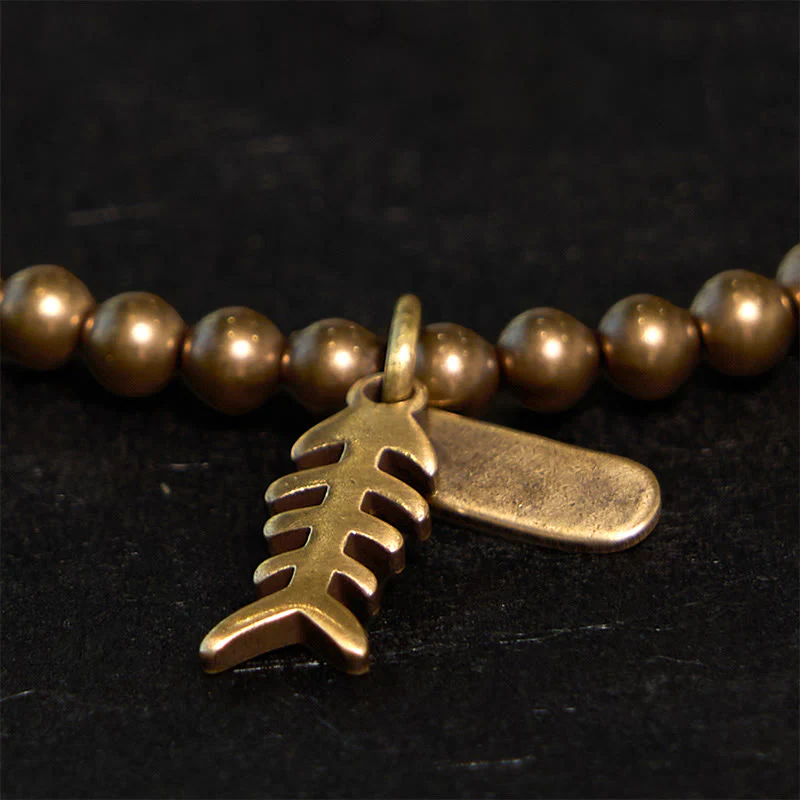 Copper Fish Bone Healing Bracelet for Emotional Well-Being - Image 3
