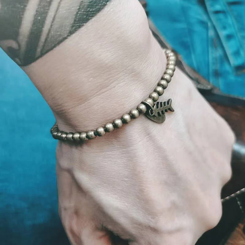 Copper Fish Bone Healing Bracelet for Emotional Well-Being - Image 4
