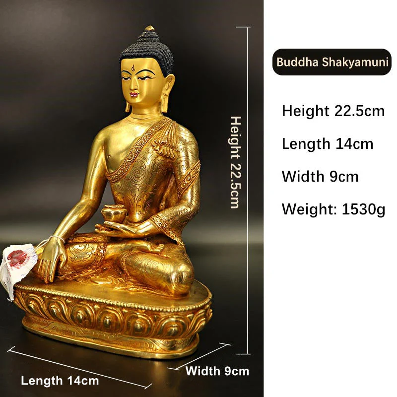 Copper Gold Plated Buddha Statue | Compassion & Serenity Decor - Image 3