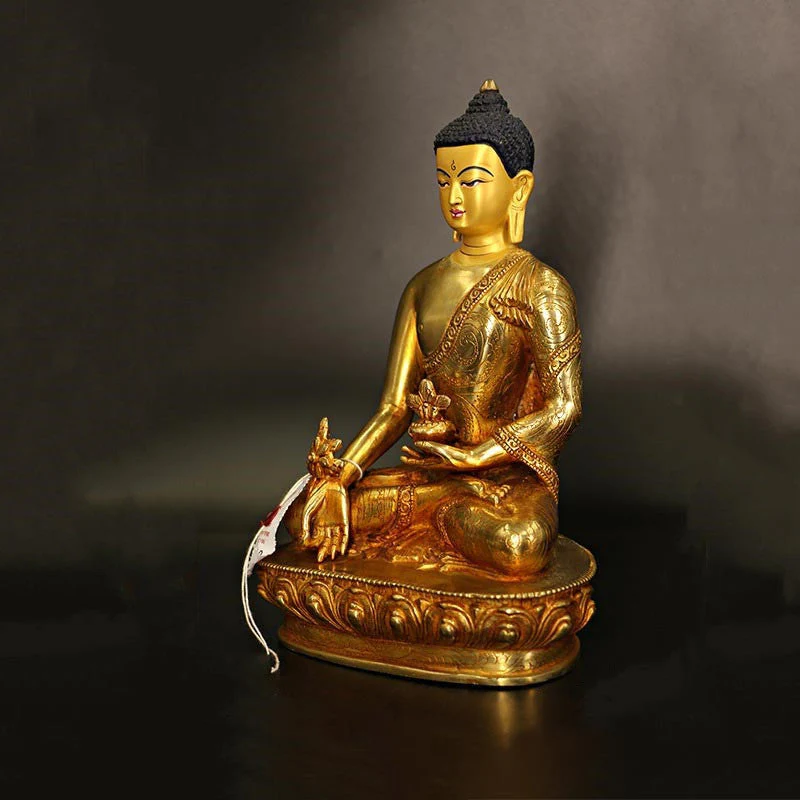 Copper Gold Plated Buddha Statue | Compassion & Serenity Decor - Image 4
