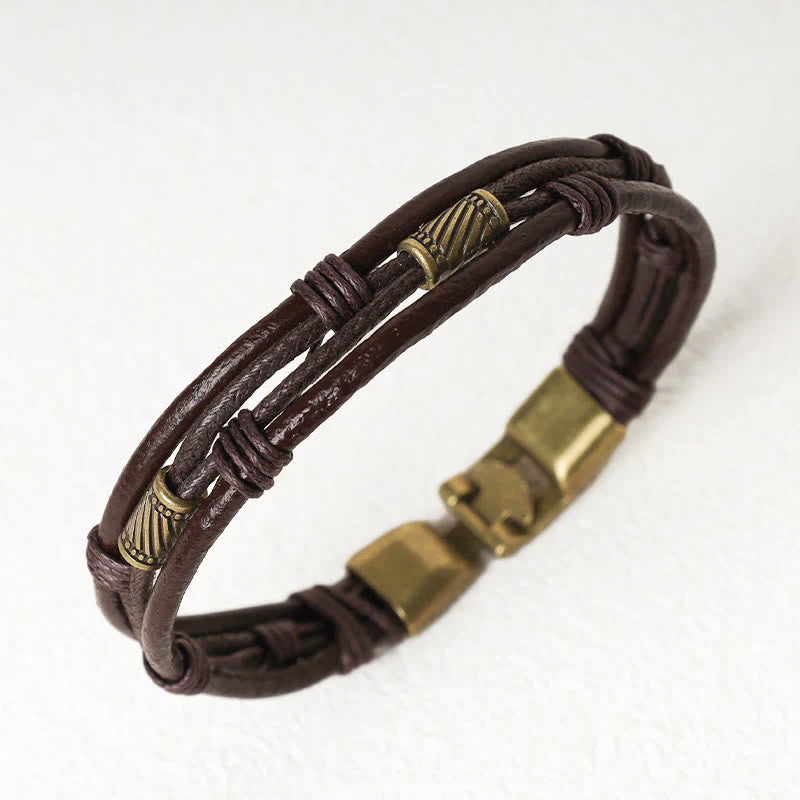 Unisex Copper Leather Spiritual Bracelet for Healing & Balance - Image 10