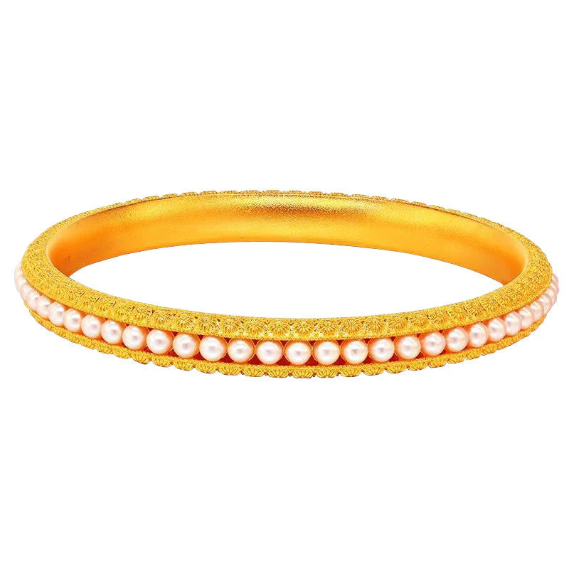56mm Copper Pearl Healing Cuff Bracelet - Image 20