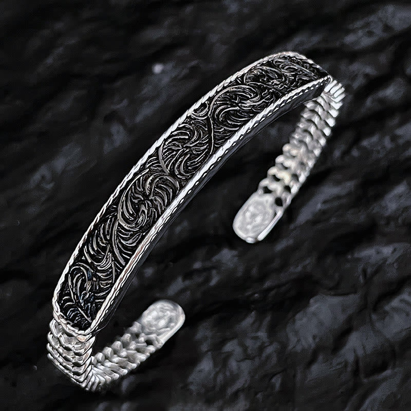 Adjustable Copper Tang Dynasty Flower Luck Bracelet Set - Image 6