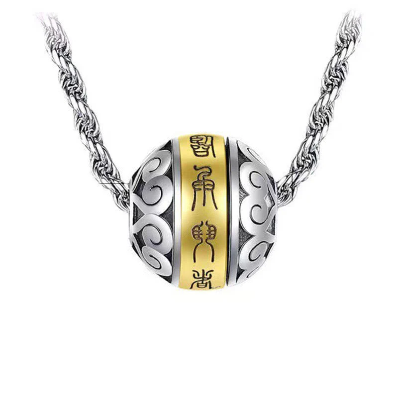 Copper Taoist Nine-Character Mantra Balance Necklace - Image 2