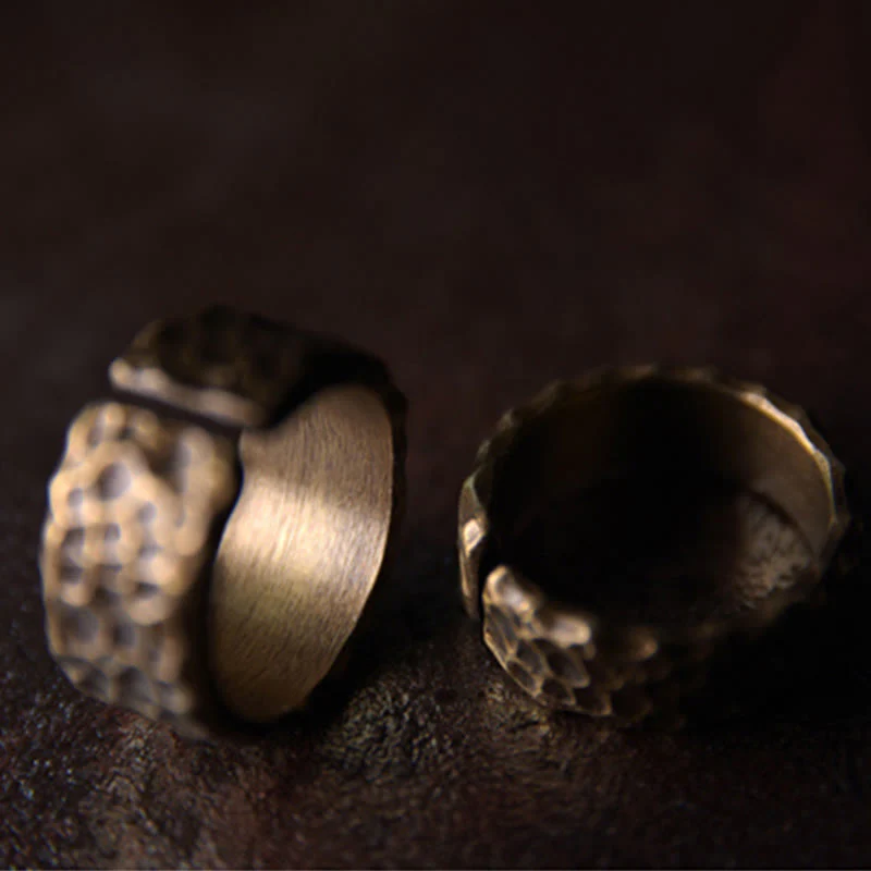 Adjustable Copper Tibetan Luck Ring for Positive Energy - Image 10