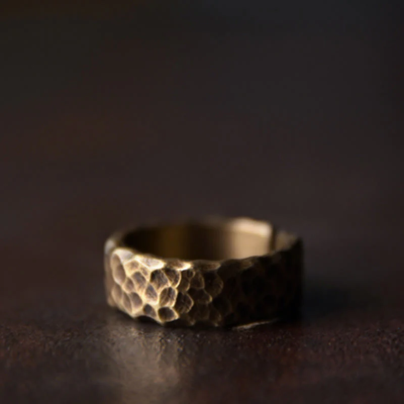 Adjustable Copper Tibetan Luck Ring for Positive Energy - Image 11
