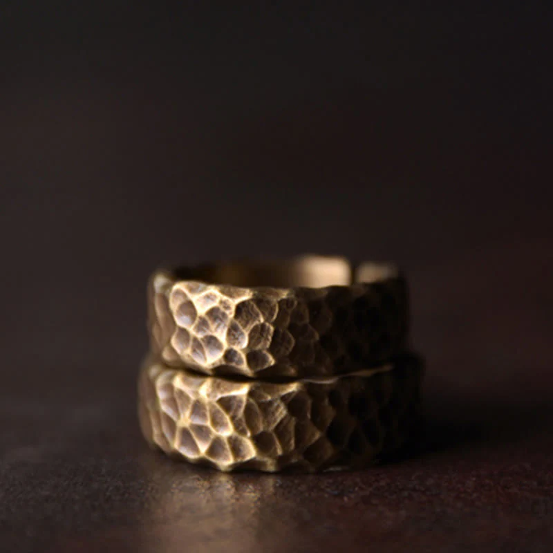 Adjustable Copper Tibetan Luck Ring for Positive Energy - Image 12