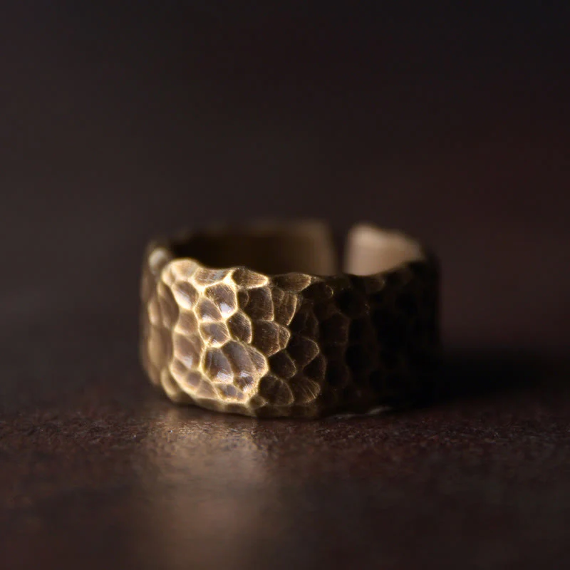 Adjustable Copper Tibetan Luck Ring for Positive Energy - Image 13