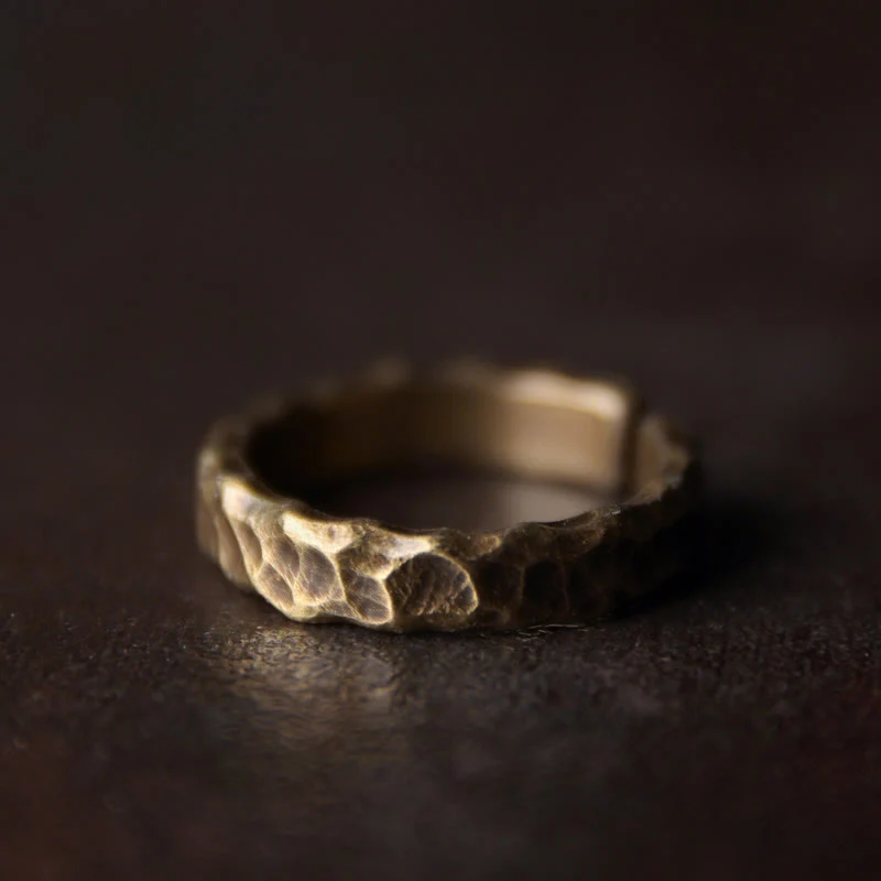 Adjustable Copper Tibetan Luck Ring for Positive Energy - Image 2