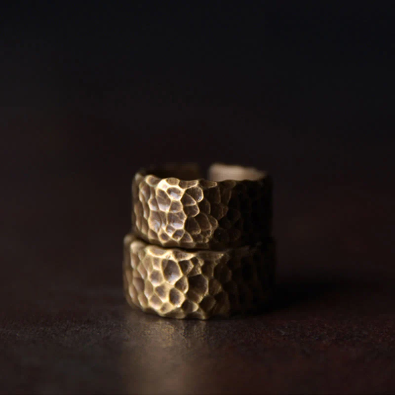 Adjustable Copper Tibetan Luck Ring for Positive Energy - Image 20