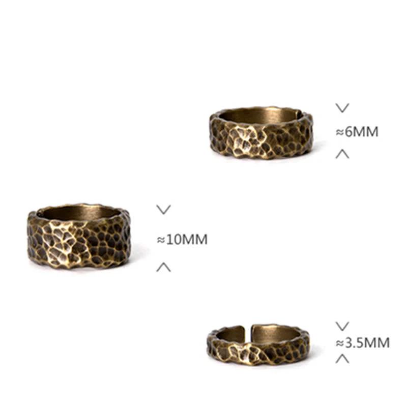 Adjustable Copper Tibetan Luck Ring for Positive Energy - Image 21