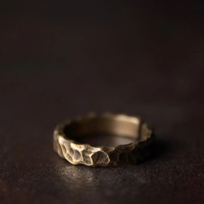 Adjustable Copper Tibetan Luck Ring for Positive Energy - Image 3