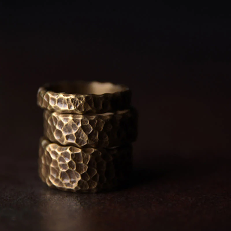 Adjustable Copper Tibetan Luck Ring for Positive Energy - Image 5