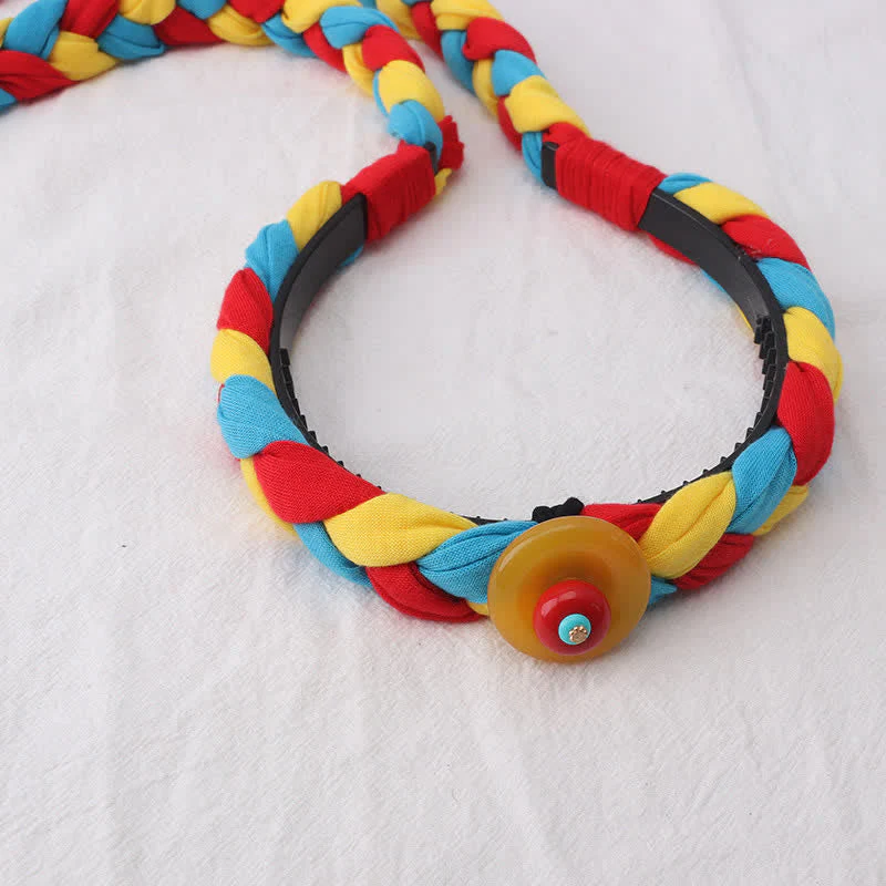 Copper Spiritual Hair Accessories with Colorful Tibetan Tassel Beads - Image 16