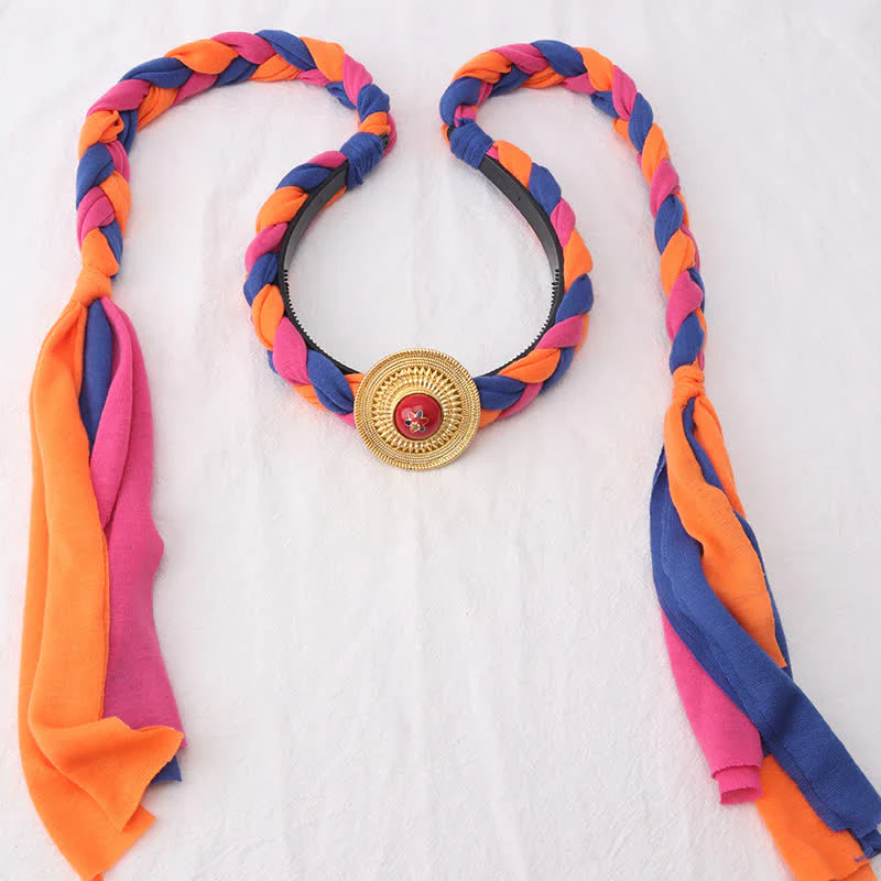 Copper Spiritual Hair Accessories with Colorful Tibetan Tassel Beads - Image 24