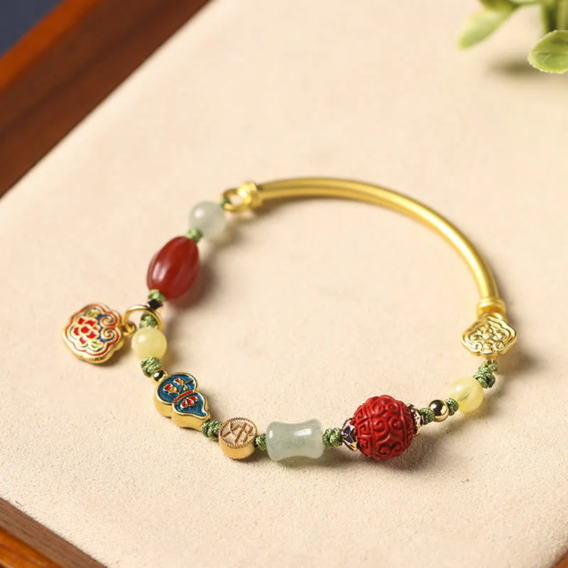 Copper Auspicious Clouds Wealth Bracelet for Luck & Prosperity