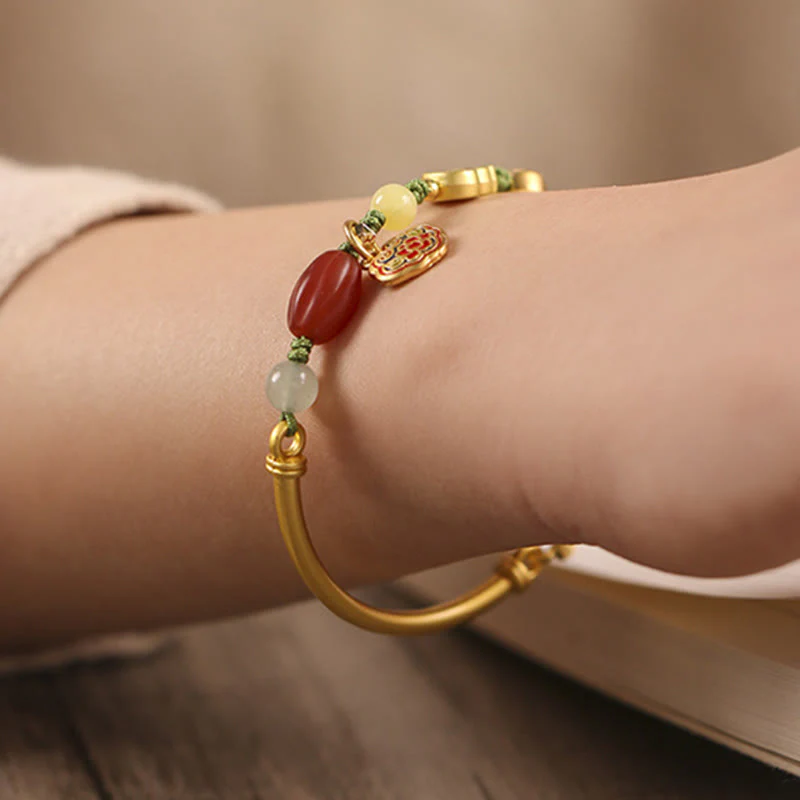 Copper Auspicious Clouds Wealth Bracelet for Luck & Prosperity - Image 4