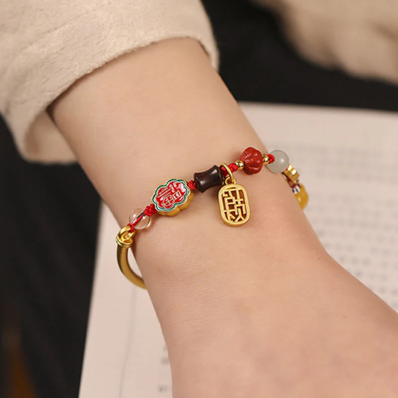 Copper Auspicious Clouds Wealth Bracelet for Luck & Prosperity - Image 9