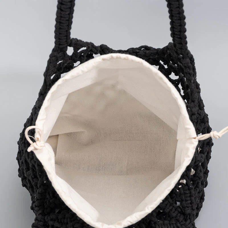 Hand-Woven Cotton Thread Shoulder Bag for Yoga - Image 10