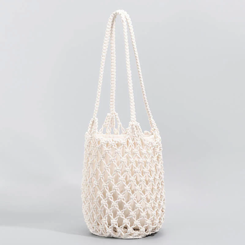 Hand-Woven Cotton Thread Shoulder Bag for Yoga - Image 16