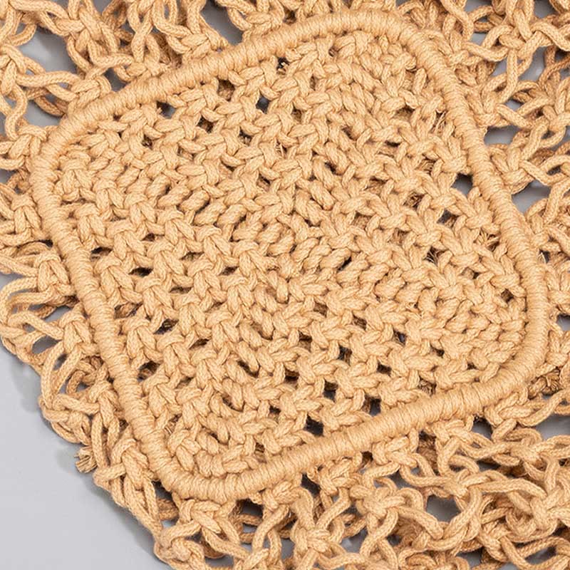 Hand-Woven Cotton Thread Shoulder Bag for Yoga - Image 3