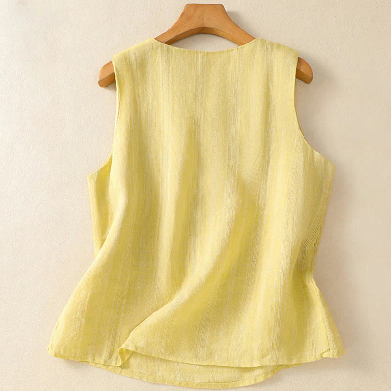 Women’s Cotton V-Neck Yoga Vest | Breathable Design - Image 2