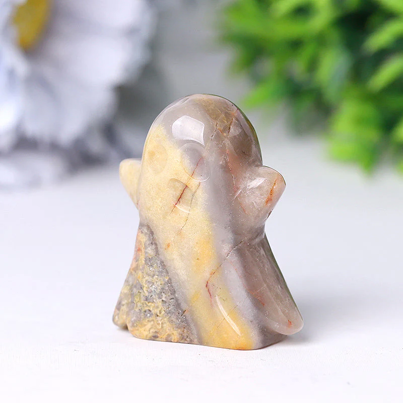 2 Inch Crazy Agate Ghost Crystal Figurine Carving - Image 2