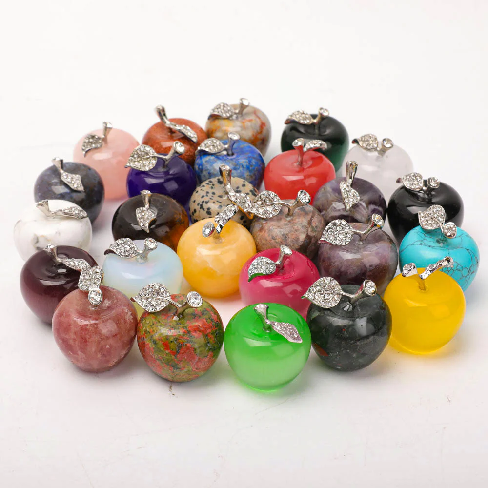 Polished Crystal Apple Decoration 1.35inch - Image 2