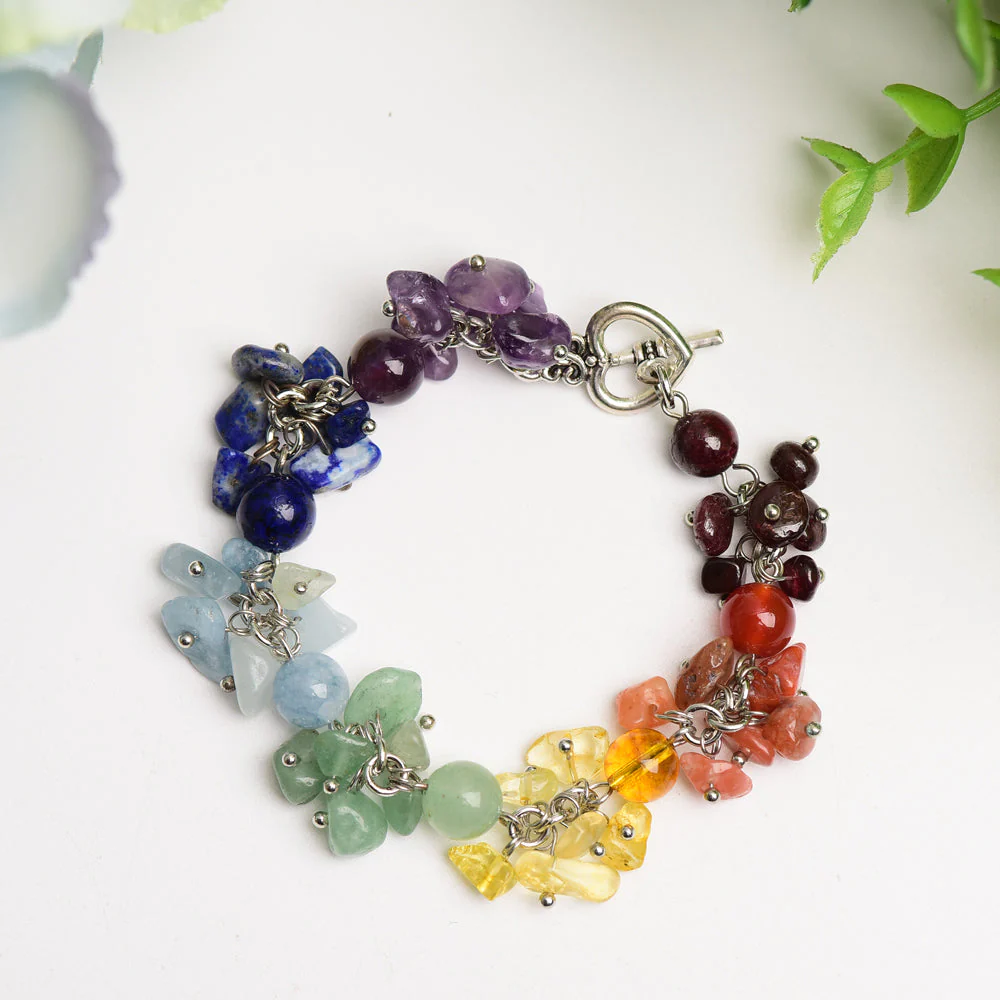 Mixed Crystal Chakra Healing Bracelet for Energy Balance - Image 3