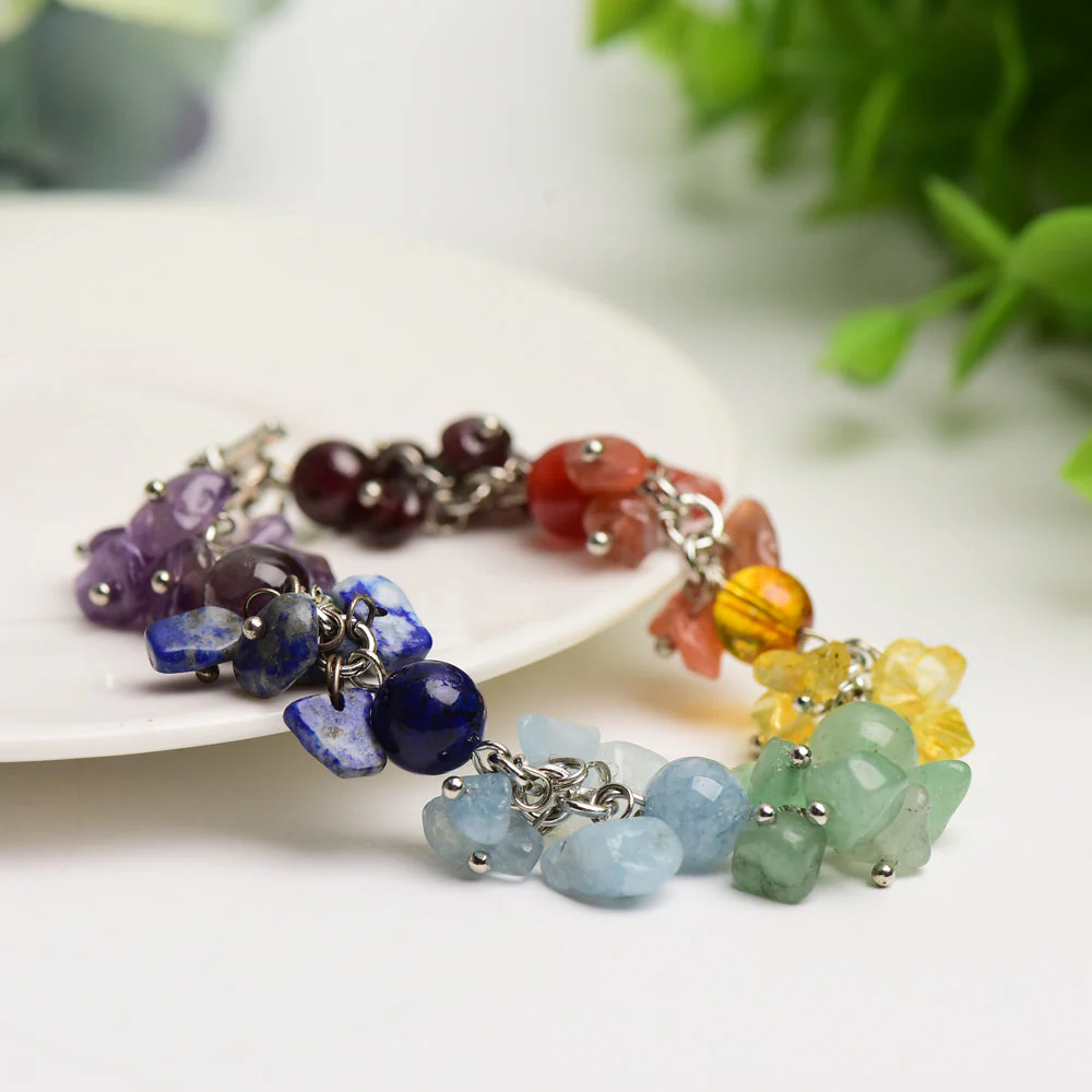 Mixed Crystal Chakra Healing Bracelet for Energy Balance - Image 4