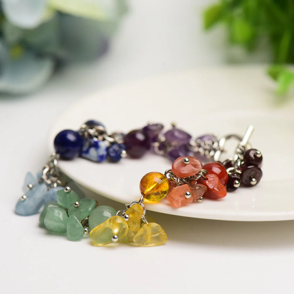 Mixed Crystal Chakra Healing Bracelet for Energy Balance - Image 5