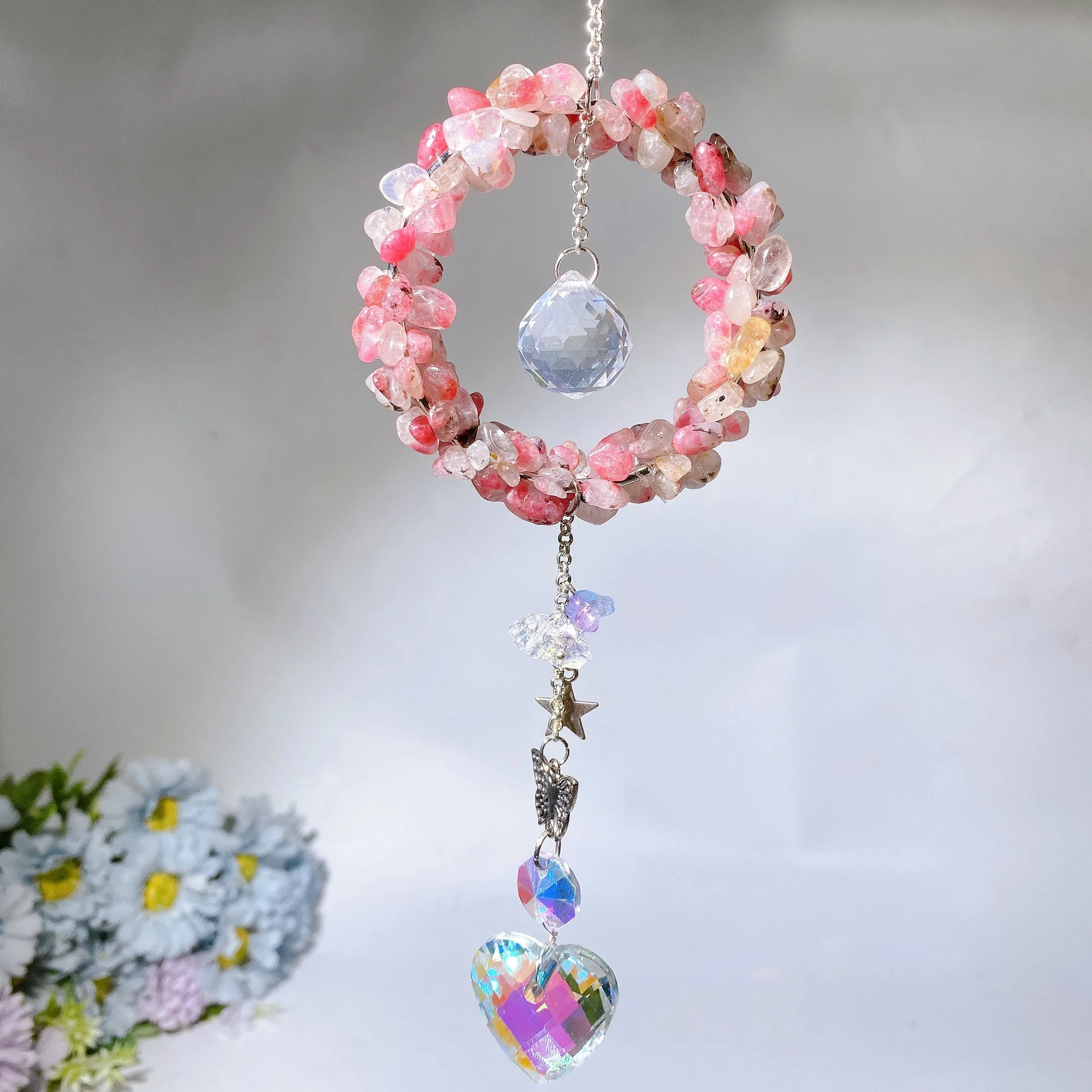 25-28cm Crystal Chips Suncatcher for Sunlight Energy Healing - Image 3