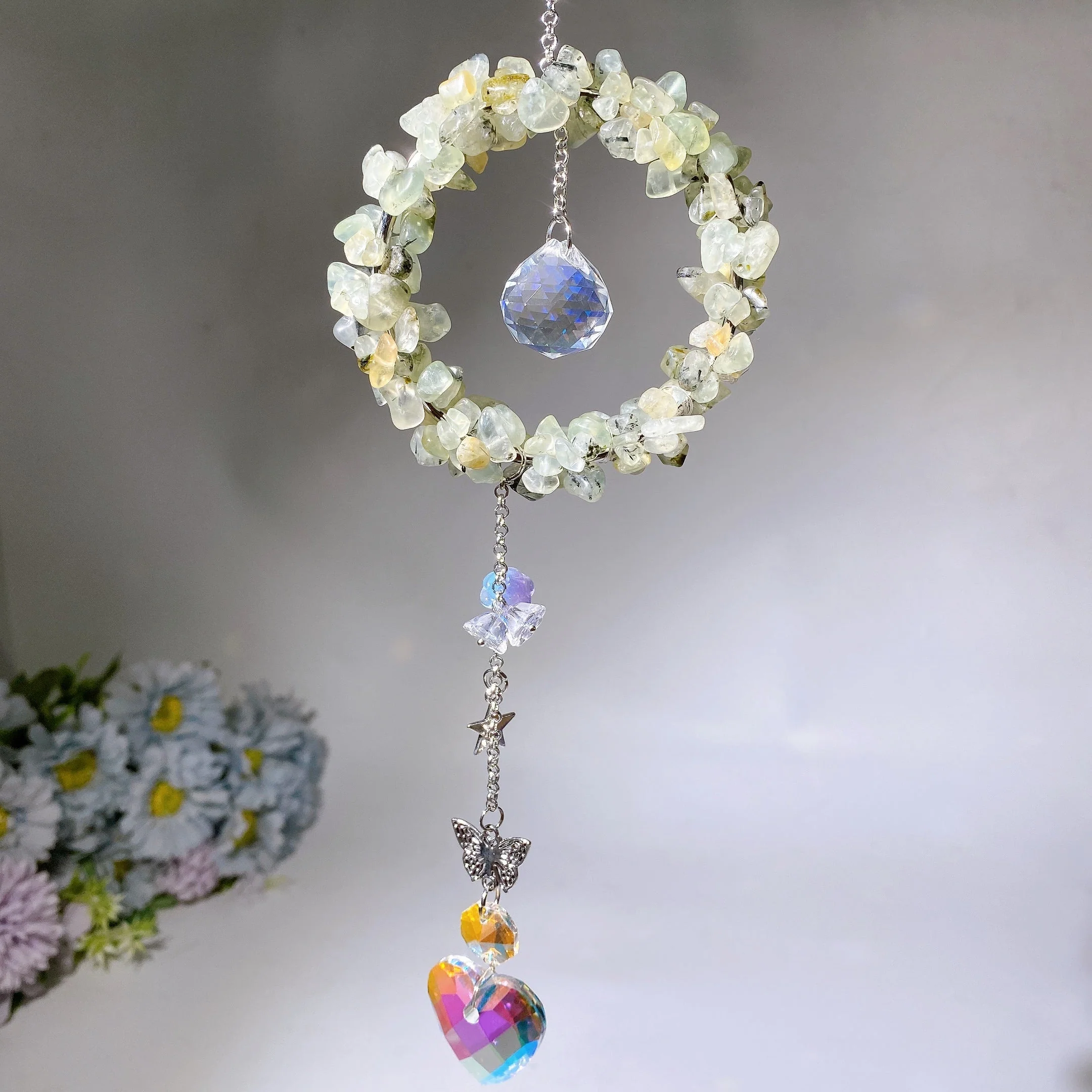 25-28cm Crystal Chips Suncatcher for Sunlight Energy Healing - Image 30