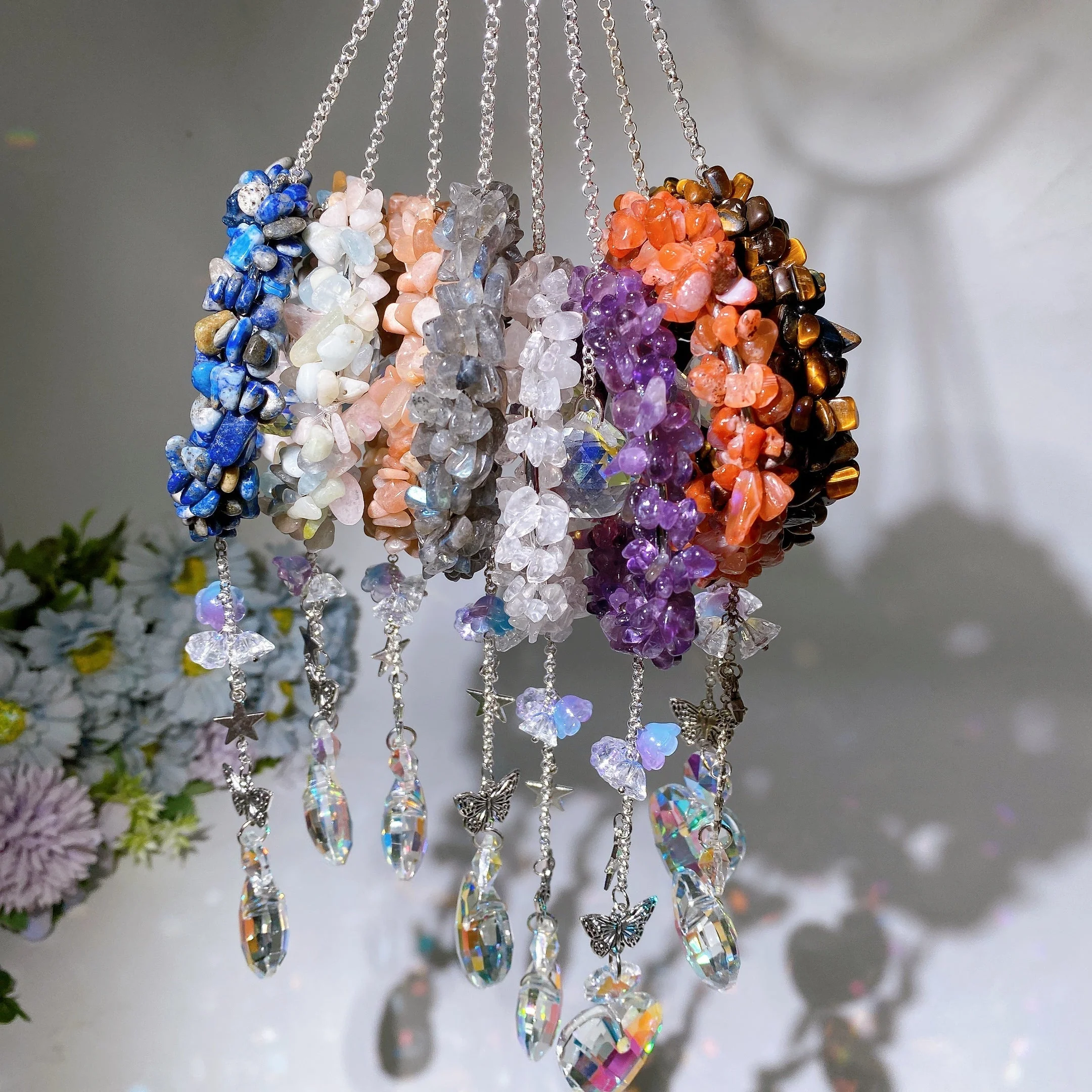 25-28cm Crystal Chips Suncatcher for Sunlight Energy Healing - Image 32