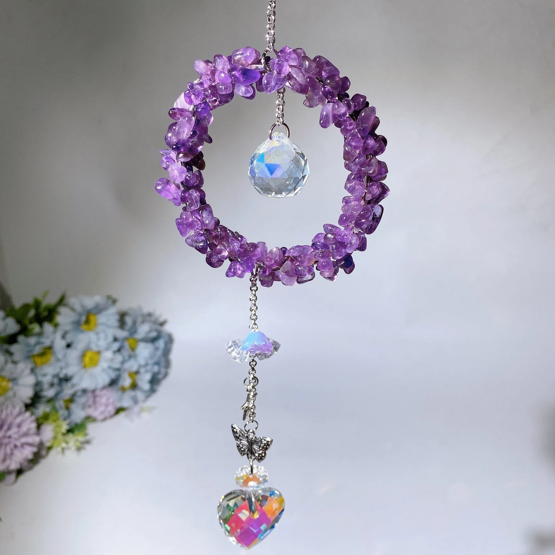 25-28cm Crystal Chips Suncatcher for Sunlight Energy Healing - Image 6