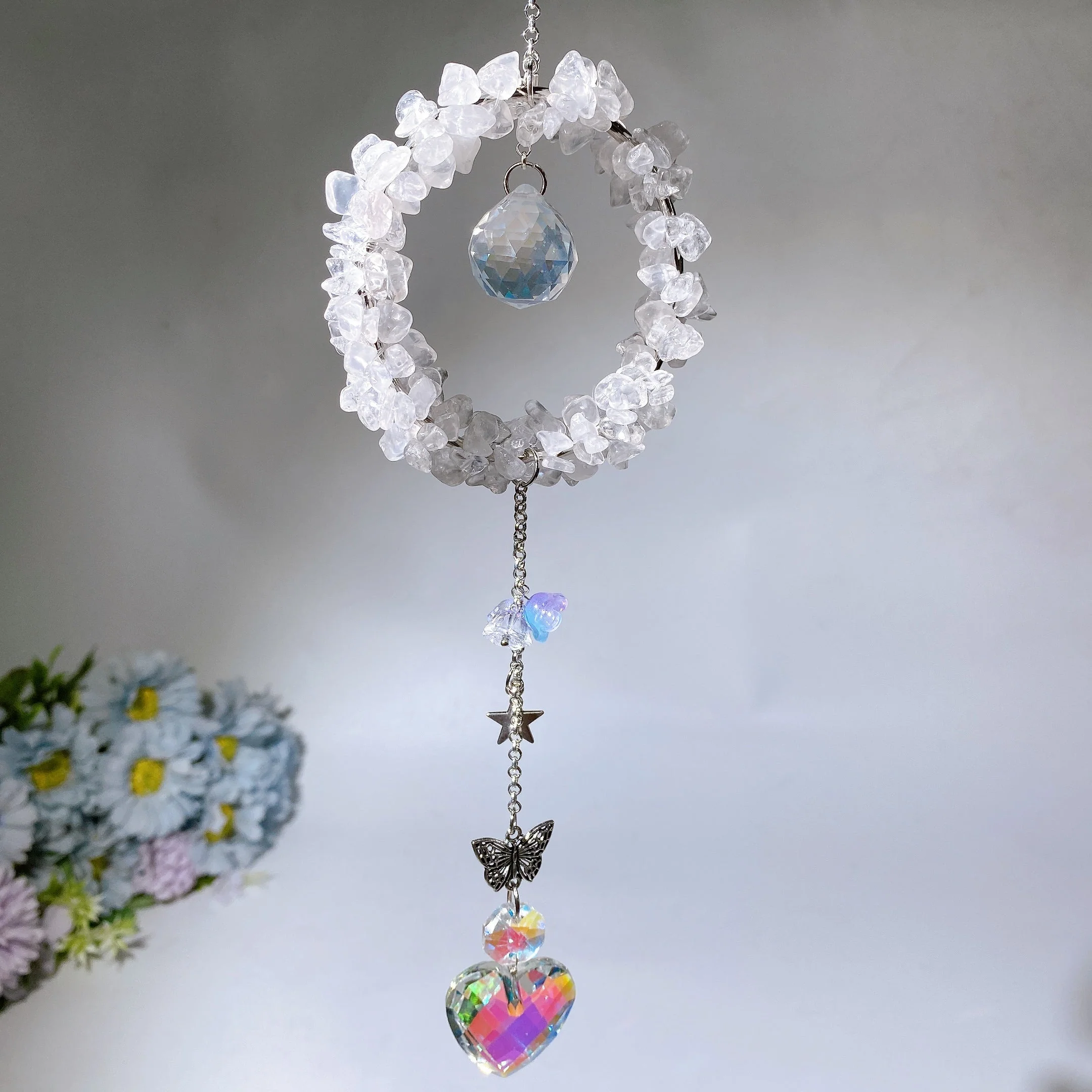25-28cm Crystal Chips Suncatcher for Sunlight Energy Healing - Image 7