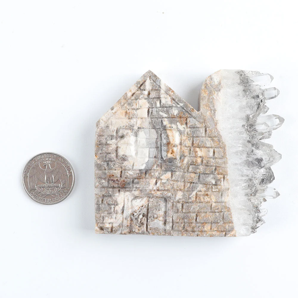 4.5in Crystal Cluster House Stone Carving - Image 5