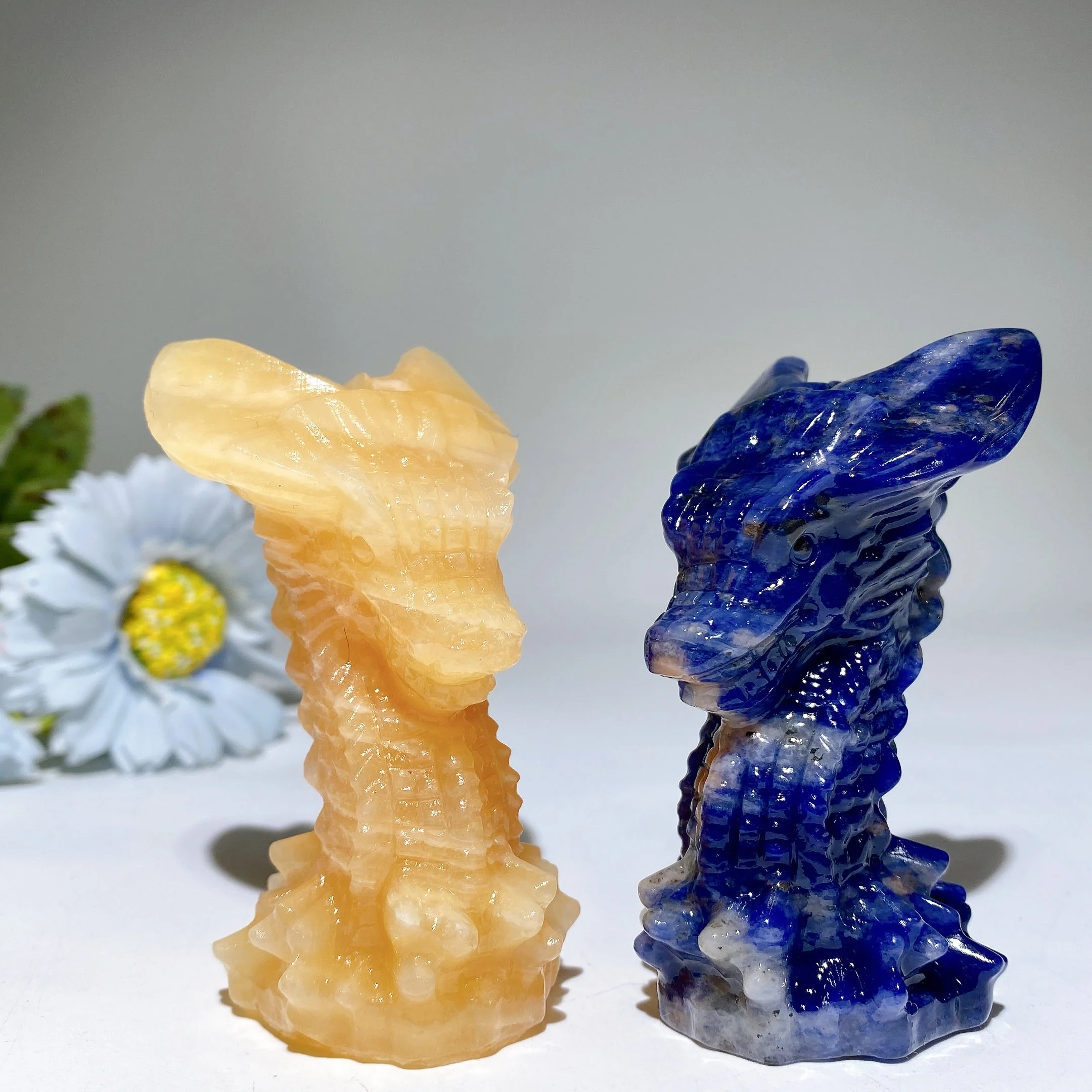 3.2 inch Crystal Dragon Head Carving for Healing Energy - Image 2