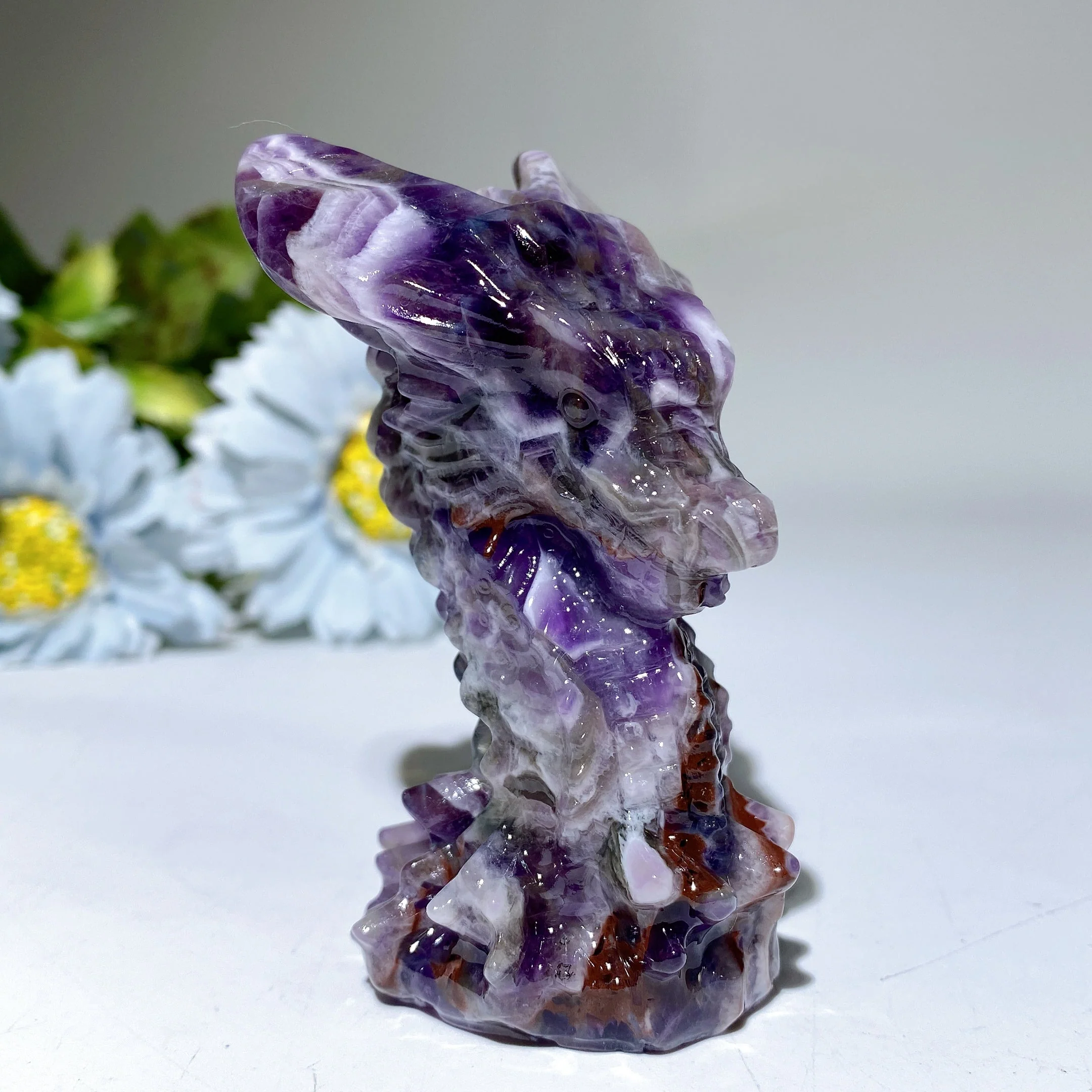 3.2 inch Crystal Dragon Head Carving for Healing Energy - Image 4