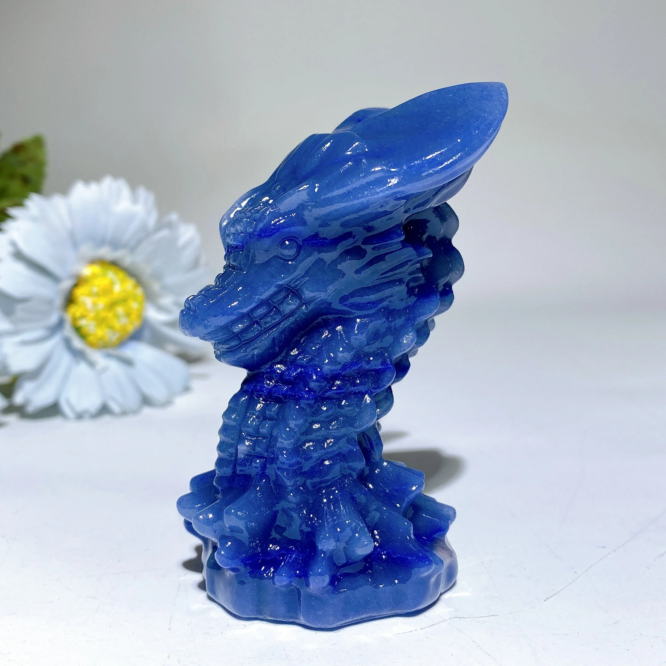 3.2 inch Crystal Dragon Head Carving for Healing Energy - Image 5