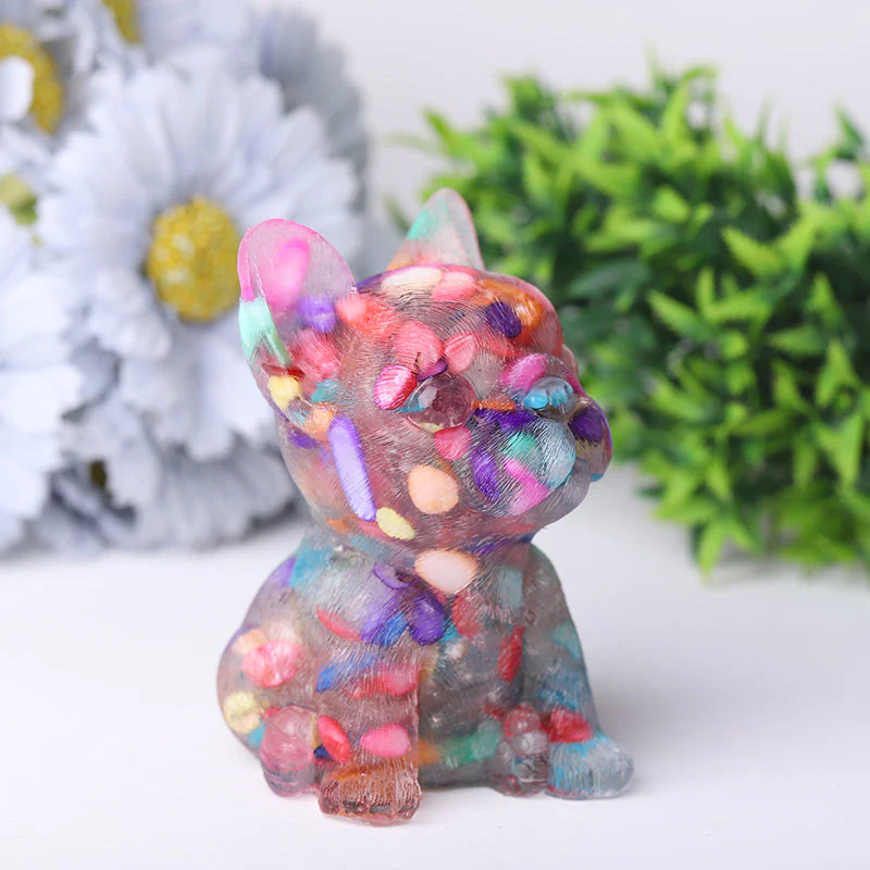 3.5in Hand-Carved Crystal French Bulldog Figurine for Healing - Image 5