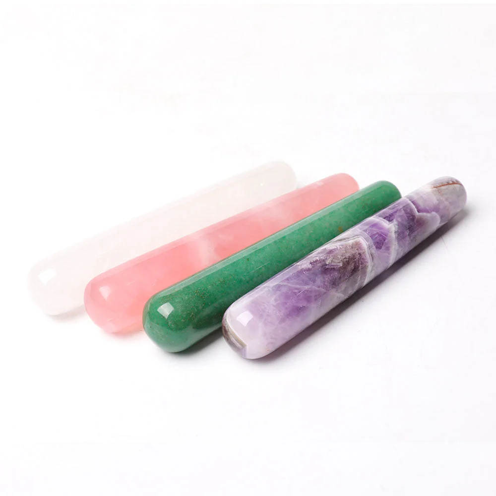 4pcs Natural Crystal Message Wand Set | 4 Inch Healing Wands - Image 4
